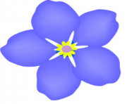 blue flower clipart