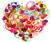 Abstract Colorful Heart PNG clipart