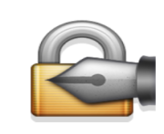 ios emoji lock with ink pen