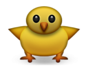 ios emoji front facing baby chick