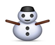 ios emoji snowman without snow