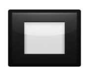 ios emoji black square button