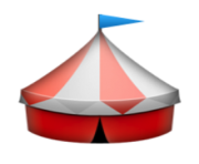 ios emoji circus tent