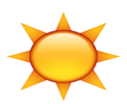 ios emoji black sun with rays