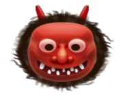 ios emoji japanese ogre