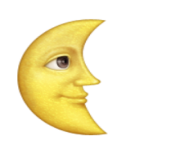 ios emoji last quarter moon with face