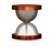 ios emoji hourglass with flowing sand