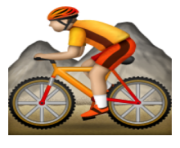 ios emoji mountain bicyclist