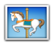 ios emoji carousel horse