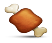 ios emoji meat on bone