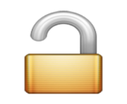 ios emoji open lock