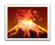 ios emoji volcano