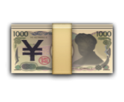 ios emoji banknote with yen sign