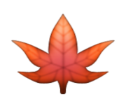 ios emoji maple leaf