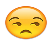 ios emoji unamused face