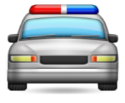 ios emoji oncoming police car