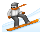 ios emoji snowboarder