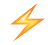 ios emoji high voltage sign