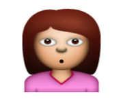 ios emoji person with pouting face