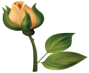 Yellow Rose Bud PNG Clipart