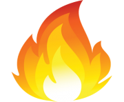 cartoon fire flames emoji png transparent