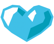 emoji android blue heart