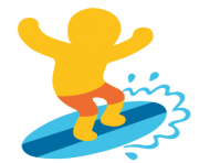 emoji android surfer