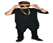 Justin Bieber PNG Clipart All black Glasses