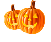 two pumpkins halloween png