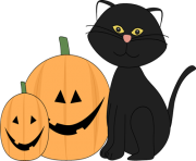 Jack o lantern halloween black cat and jack lantern clip art halloween black