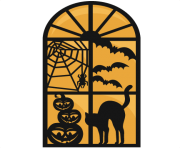 Large halloween window clip art