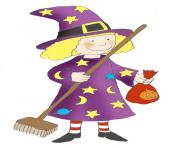 Fun halloween witch clipart kid