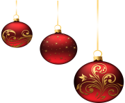 Transparent Red Christmas Ball PNG