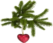 christmas heart ball png image