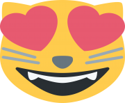 Emoji Cat Heart Eyes Png