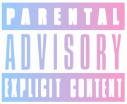 Pastel parental advisory color