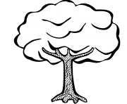 simple tree clipart black and white