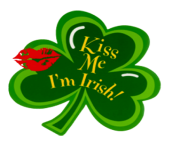 Transparent Small Shamrock Kiss me I am Irish PNG Picture