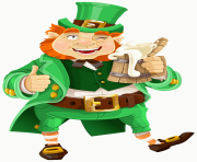 St Patricks Day Leprechaun with Beer Transparent PNG Clip Art Image