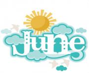 blue cute june clipart