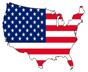 USA Map Flag