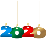 2020 Hanging Transparent PNG Clip Art Image