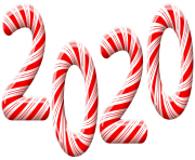 2020 Candy Cane PNG Clipart Image