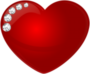 Heart With Diamonds Transparent Clip Art Image