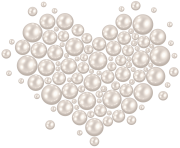 Decorative Pearl Heart Transparent Image