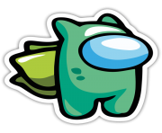 stickers among us bulbasaur pokemon